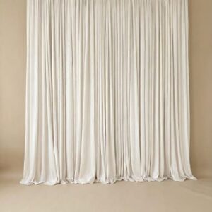 Alternative view of Rideau Lycra Blanc Infroissable - 4m x 3m