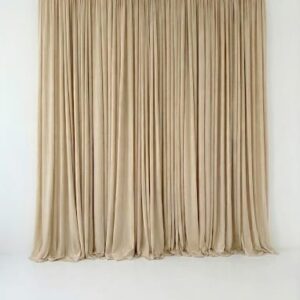 Rideau Lycra Champagne Infroissable - 4m x 4m