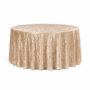Nappe ronde velours champagne