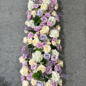 Chemin de fleurs rose Lilas
