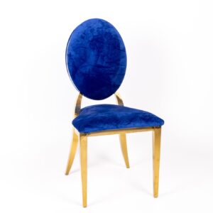 Housse pour chaise médaillon : Bleu roi