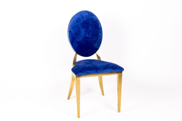 Housse pour chaise médaillon : Bleu roi