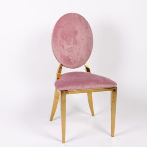 Housse pour chaise médaillon : Rose poudré
