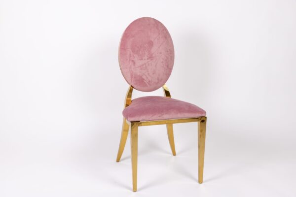 Housse pour chaise médaillon : Rose poudré