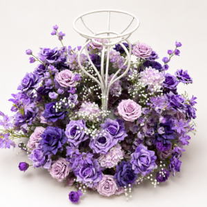 Couronne florale violet Lilas – Ø ext. 60 cm / Ø int. 30 cm
