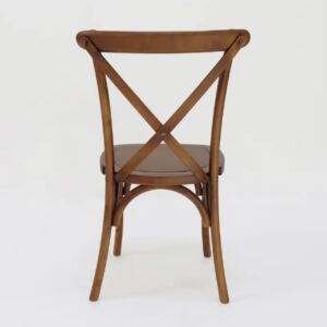Alternative view of Chaise croisée/ Cross Back en résine effet bois - Empilable
