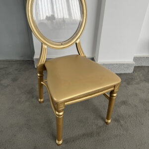Chaise Louis en résine Or Empilable