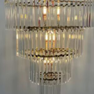 Lustre Or en Plexi électrique 4 niveaux