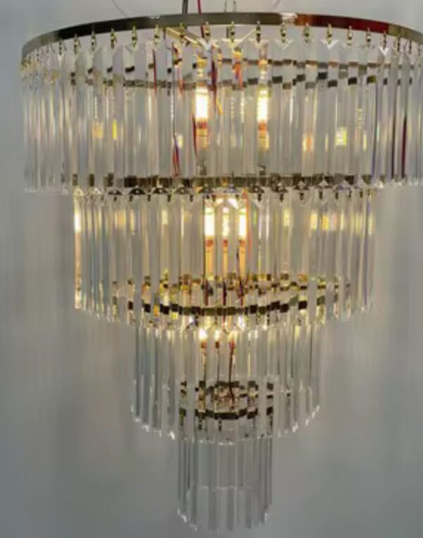 Lustre Or en Plexi électrique 4 niveaux
