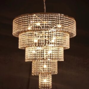 Lustre en cristal électrique 5 niveaux