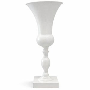 Vase blanc 50 cm en métal