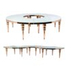 Module Table S Or /  Plateau verre trempé blanc