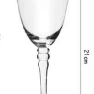 Verre à pied avec bordure dorée