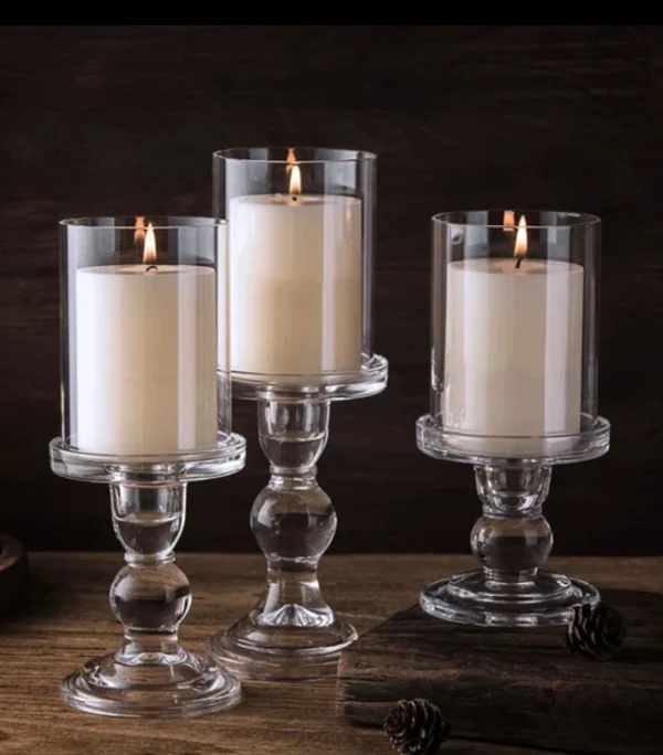 Ensemble de 3 bougeoirs cristal – Image 2