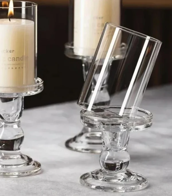 Ensemble de 3 bougeoirs cristal