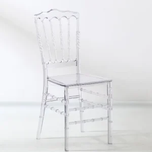 Chaise Napoléon plexi transparente pour mariage et réception