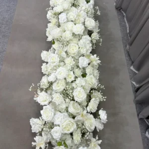 Chemin de fleurs blanc