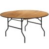 Table pliante ronde en bois 152cm 8 -10 places