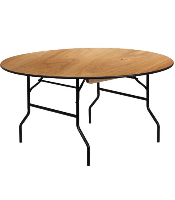 Table pliante ronde en bois 152cm 8 -10 places